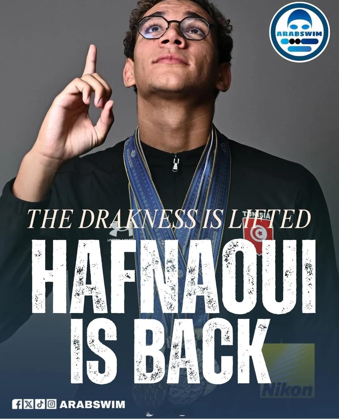突尼斯🇹🇳奥运冠军Ahmed Hafnaoui即将回归！目前已经在卡塔尔开始