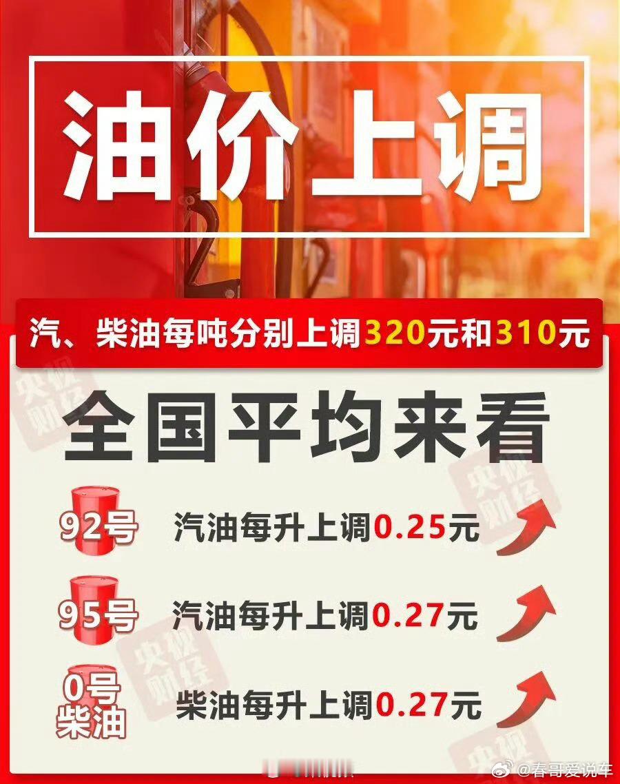 95号汽油9元时代还涨，前几天加95都是9元，再涨都快9.3元每升了，油都加不起