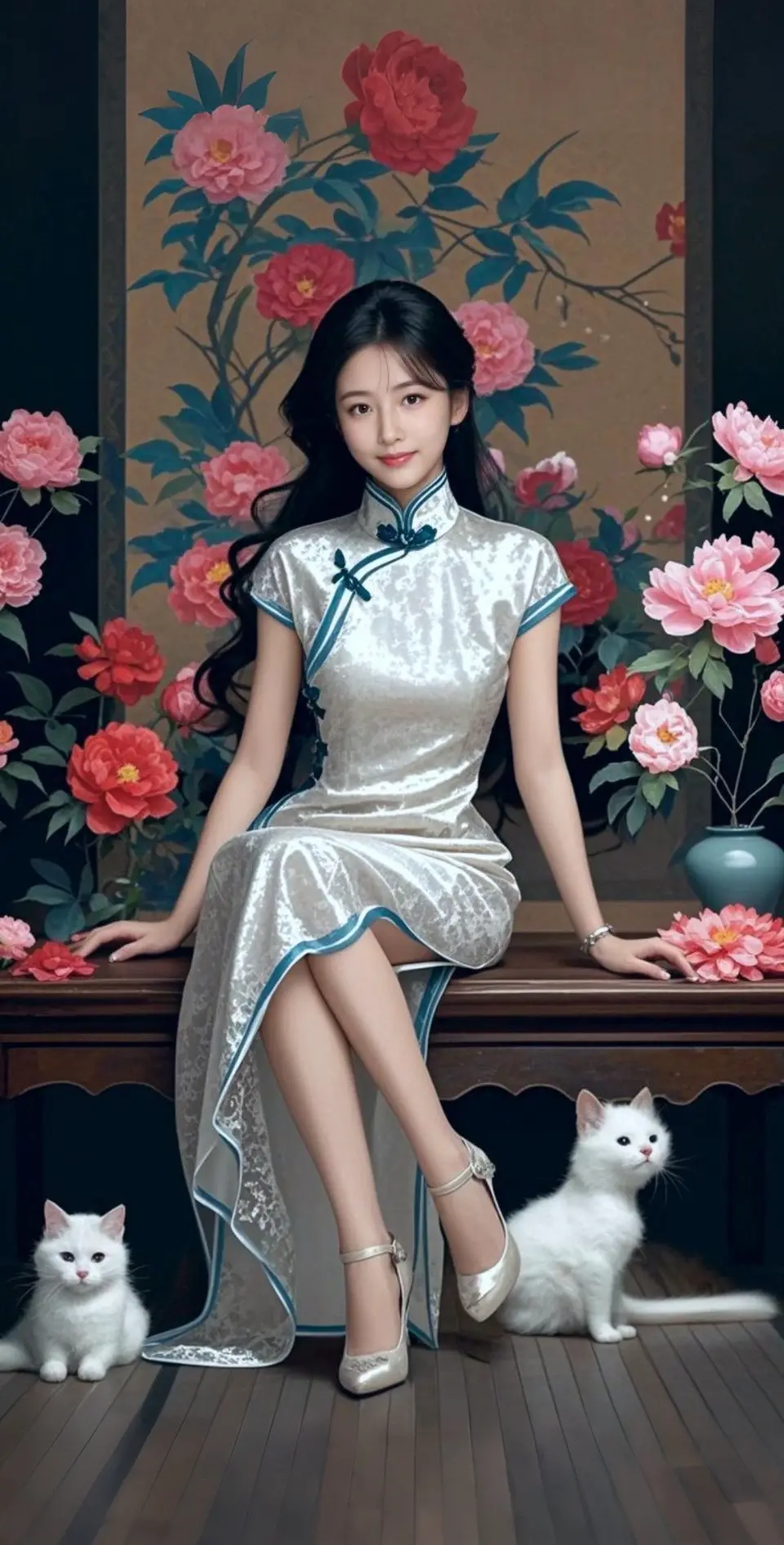 AI扩图 AI旗袍雅韵