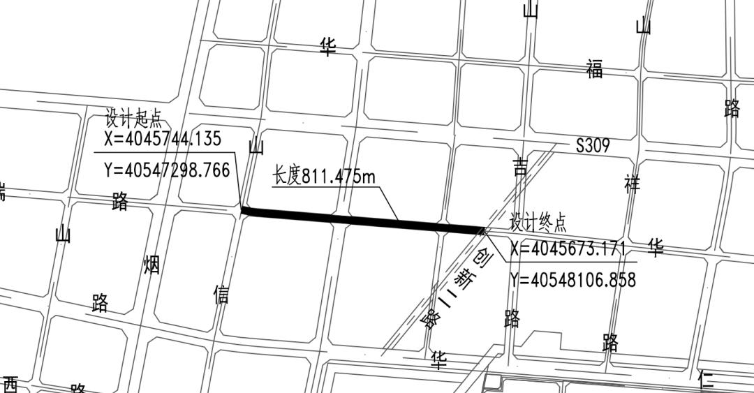 本次工程主要对现状车行道进行大修，断面维持现状。项目西起山信路，东至创新二路，主