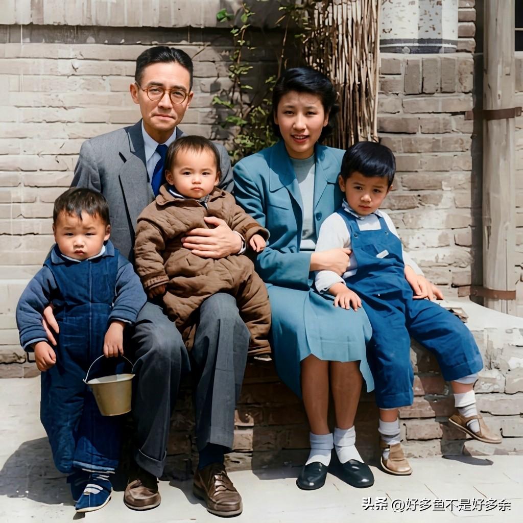 一九六零年，梁思成和儿媳周如枚及孙子在北京的珍贵合影。大家都来好好瞧瞧！这而非演