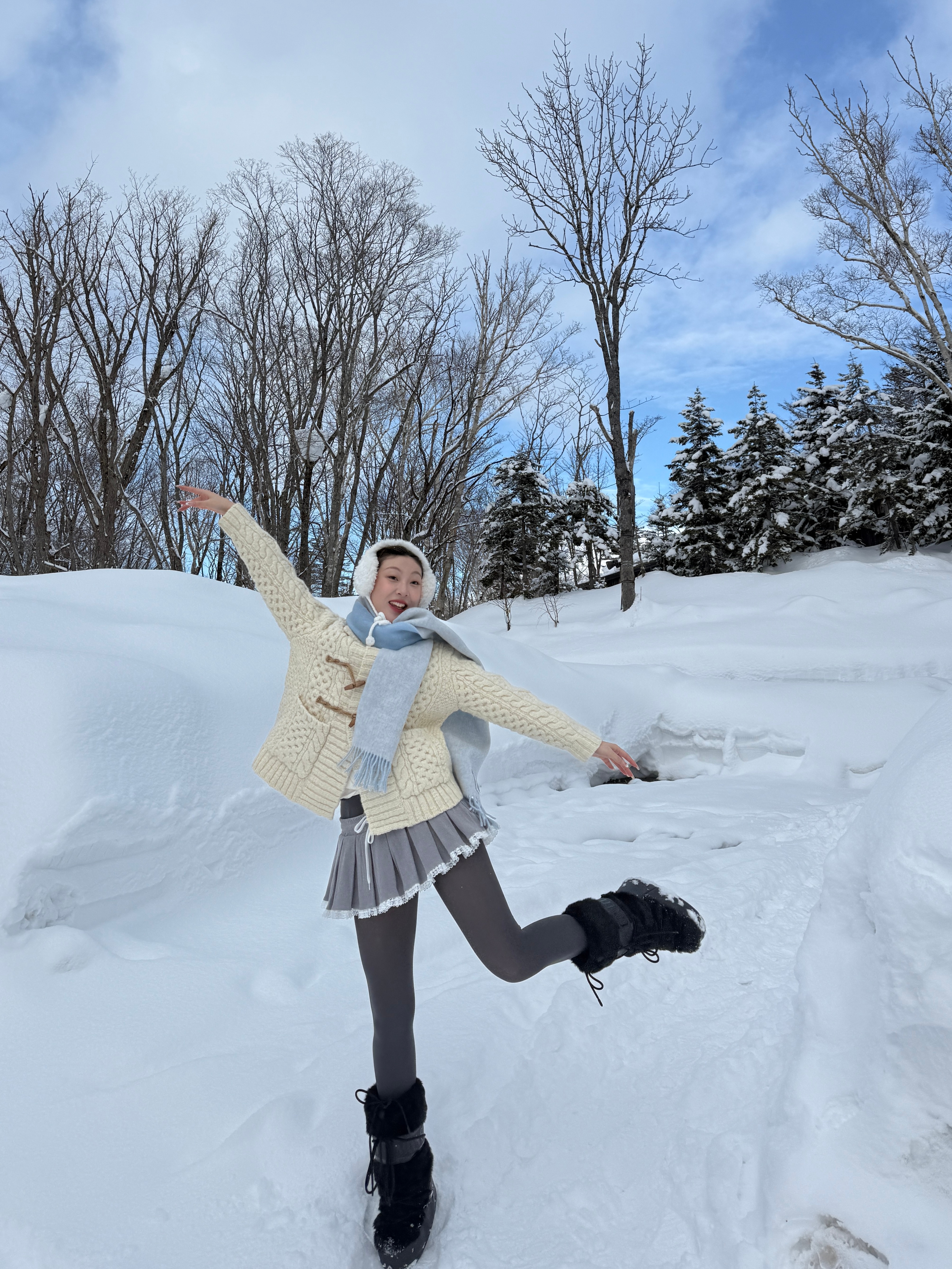 狗屁小鲜肉包看到此等雪景 没忍住来了段蒙古舞 