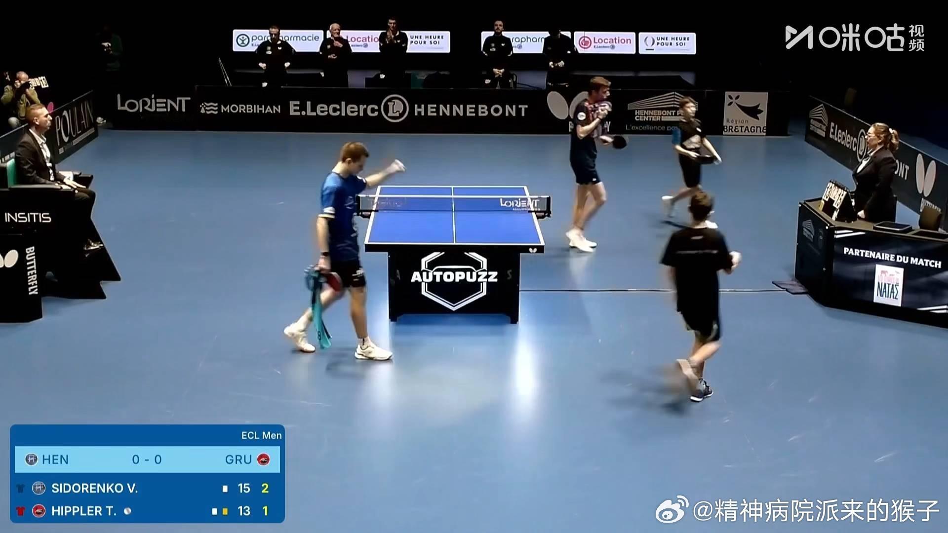 西多仁科3比1希普勒（-9，8，6，13）第二盘：温瑞博VS筱塚大登亨尼邦一比零