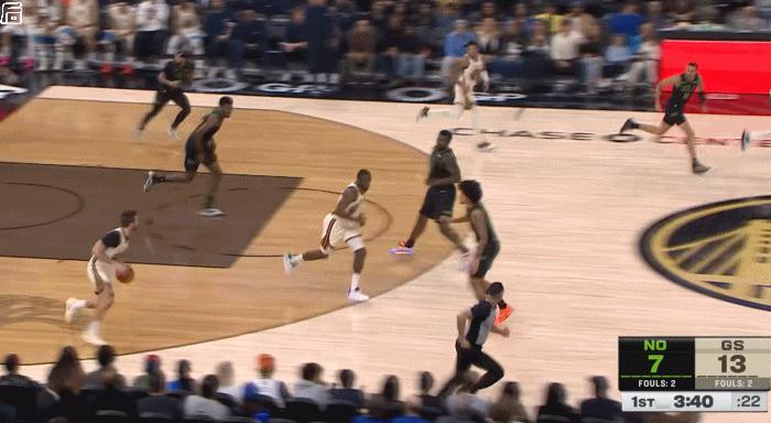 26勇士的快攻三打二。金州勇士G21vs鹈鹕威尔理查德