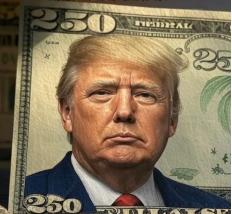 特朗普一定不懂中国文化。特朗普的支持者准备推动发行250美元面额的美元钞票，并印