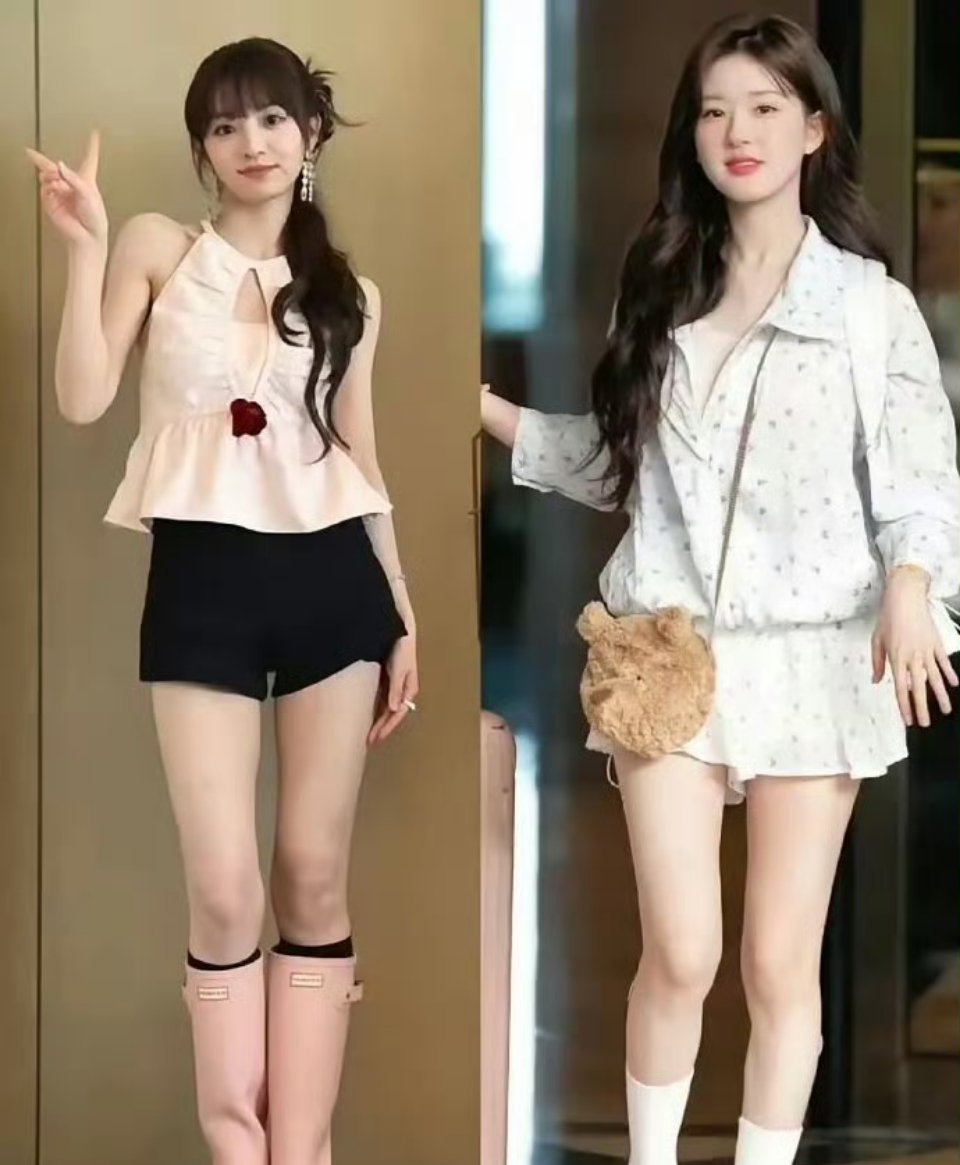 明明田曦薇看着更瘦，但是赵露思竟然体重更轻……  ​ ​​​