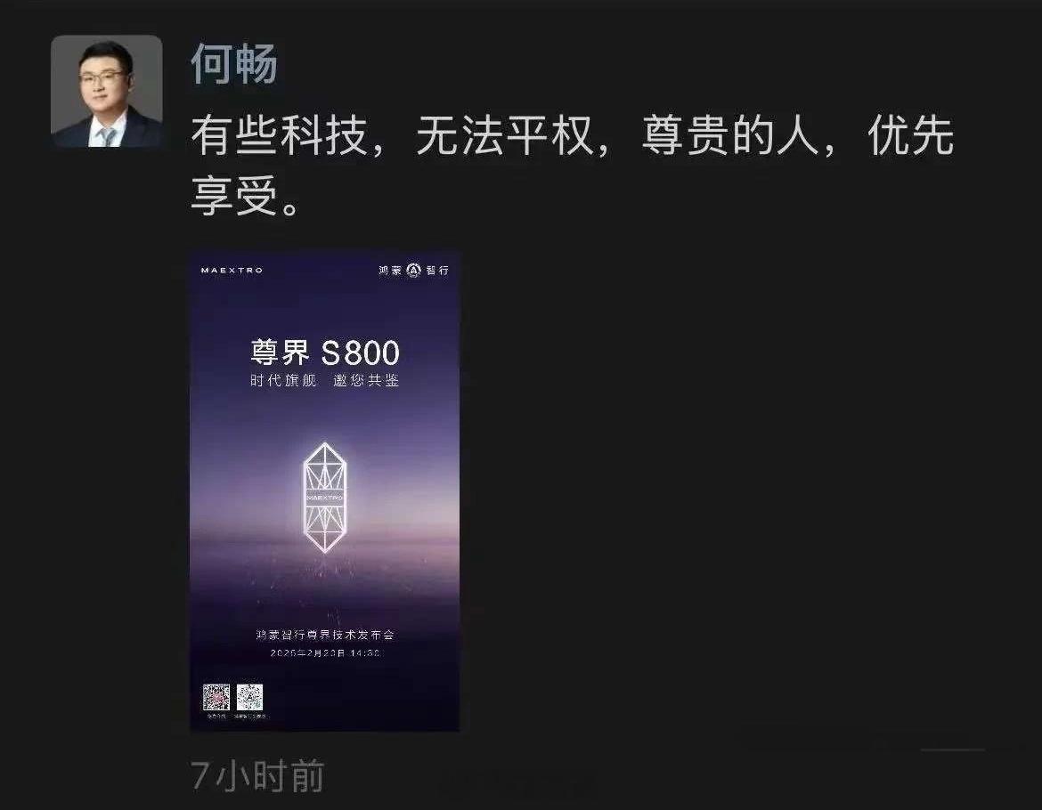 华为现在越来越危险了！！DeepSeek回答何畅“尊贵的人，优先享受”言论：该言