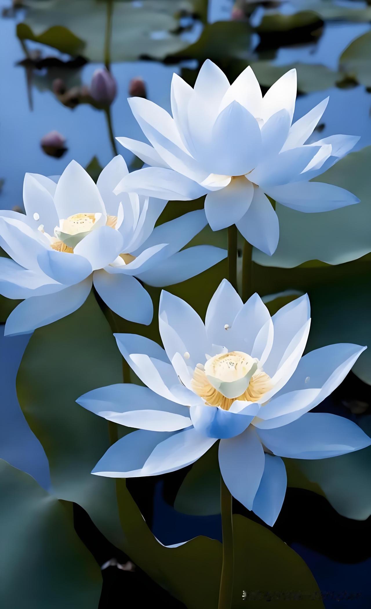 《白莲》
——唐.陆龟蒙
素蘤多蒙别艳欺，
此花端合在瑶池。
无情有恨何人觉，