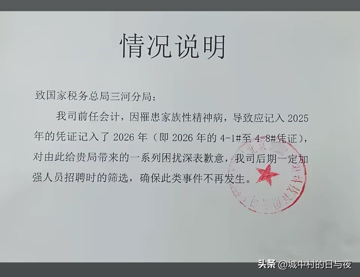 始终是前任会计承担了所有