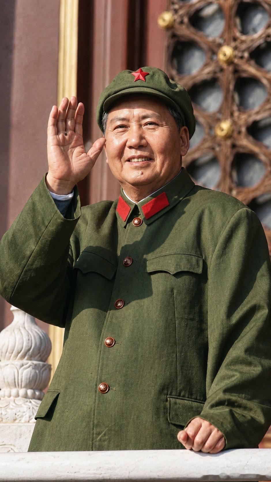 毛主席登上天安门城楼 毛主席天安门我爱北京天安门 ​​​
