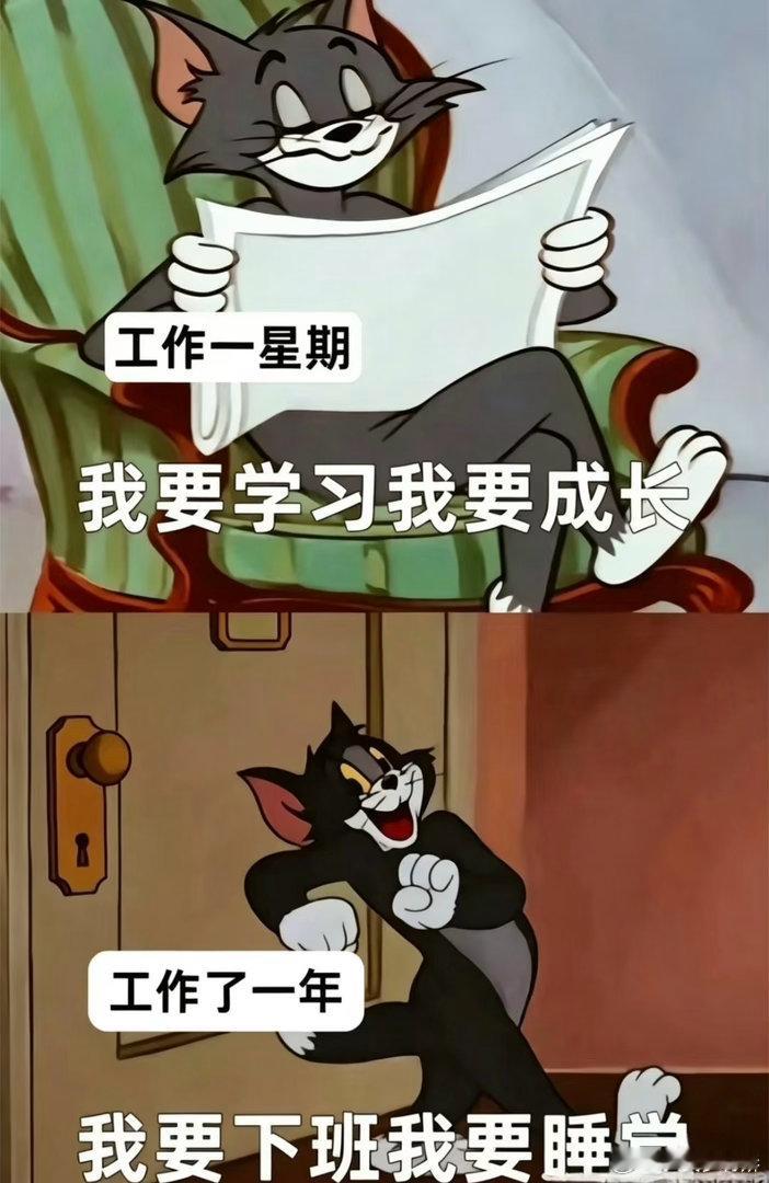 入职第一周vs入职一年入职第一周：我要发光发热。入职一年：别管我，我只想活着。 