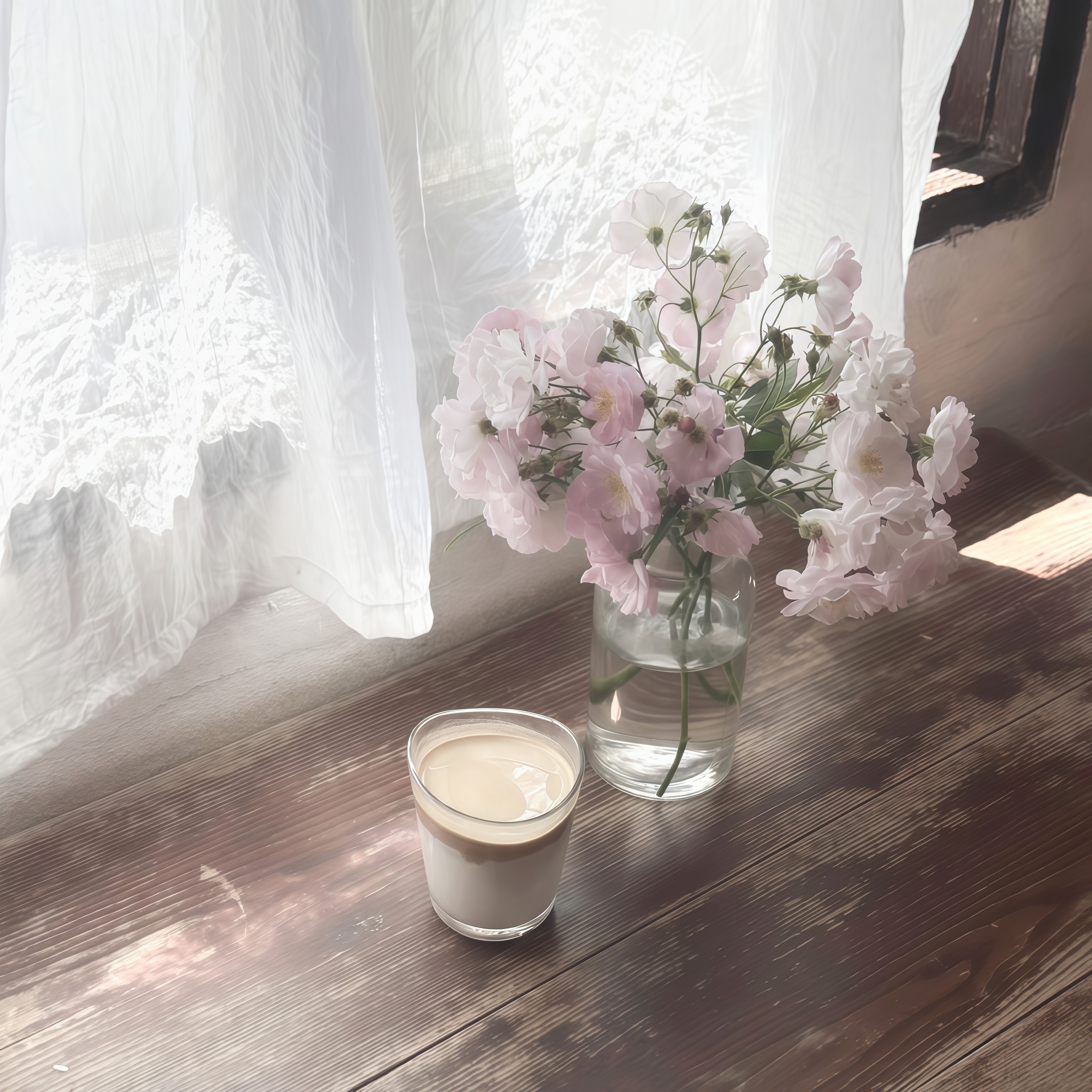 【背景图】分享‹𝟹₊˚⊹♡米色|粉色|淡雅|文艺|复古|花束|高级|下午茶|少
