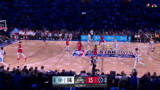 2026年全明星正赛来了，第一场星辰队加时绝杀世界队，文班亚马空砍14分6篮板3