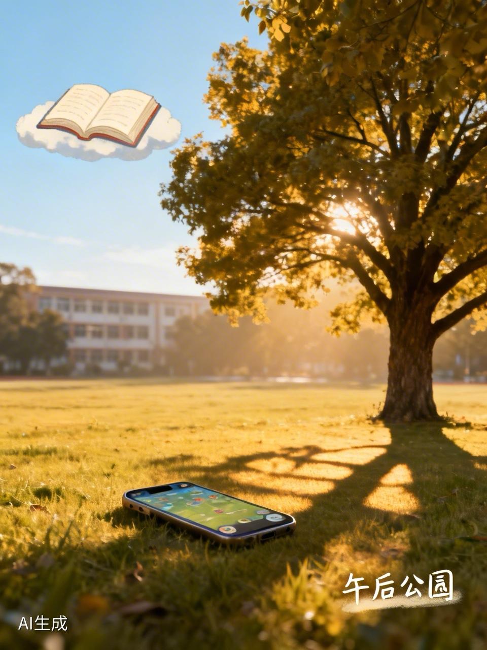 上个周四下午两点左右，阳光正暖。
我步行去单位，经过一处公园，看到一棵大树下，坐