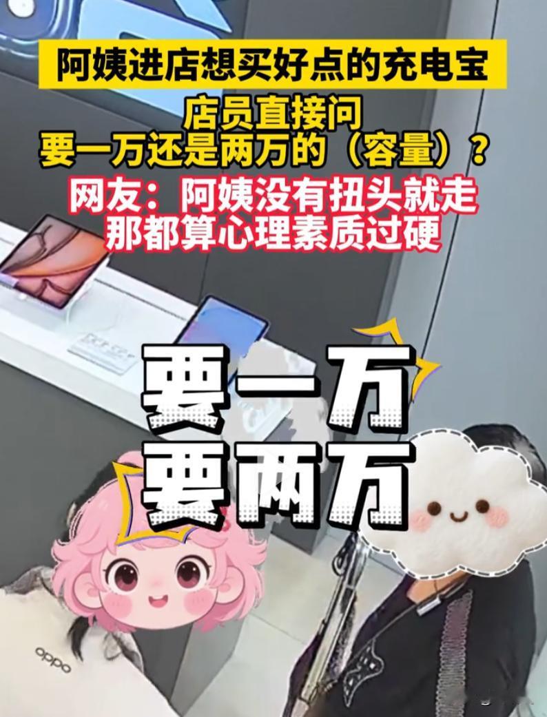 这下误会闹大了！黑龙江一位阿姨进店买充电宝，随口一句要店里最好的，差点被店员的回