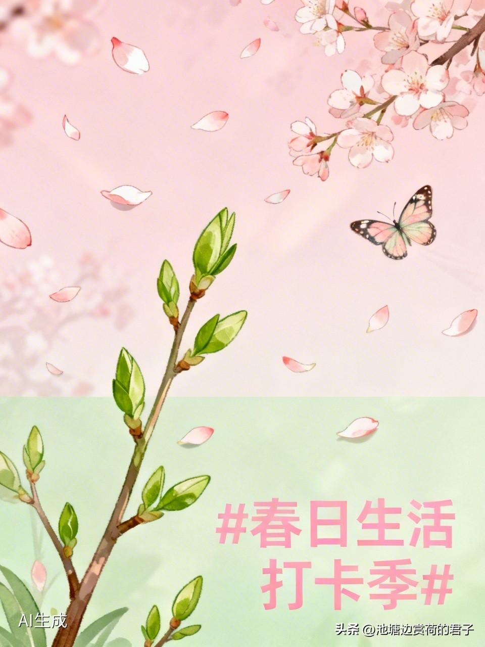 春日生活打卡季 春日真是个让人心情愉悦的季节！就像诗里写的“东君妙笔绘春堤，细雨