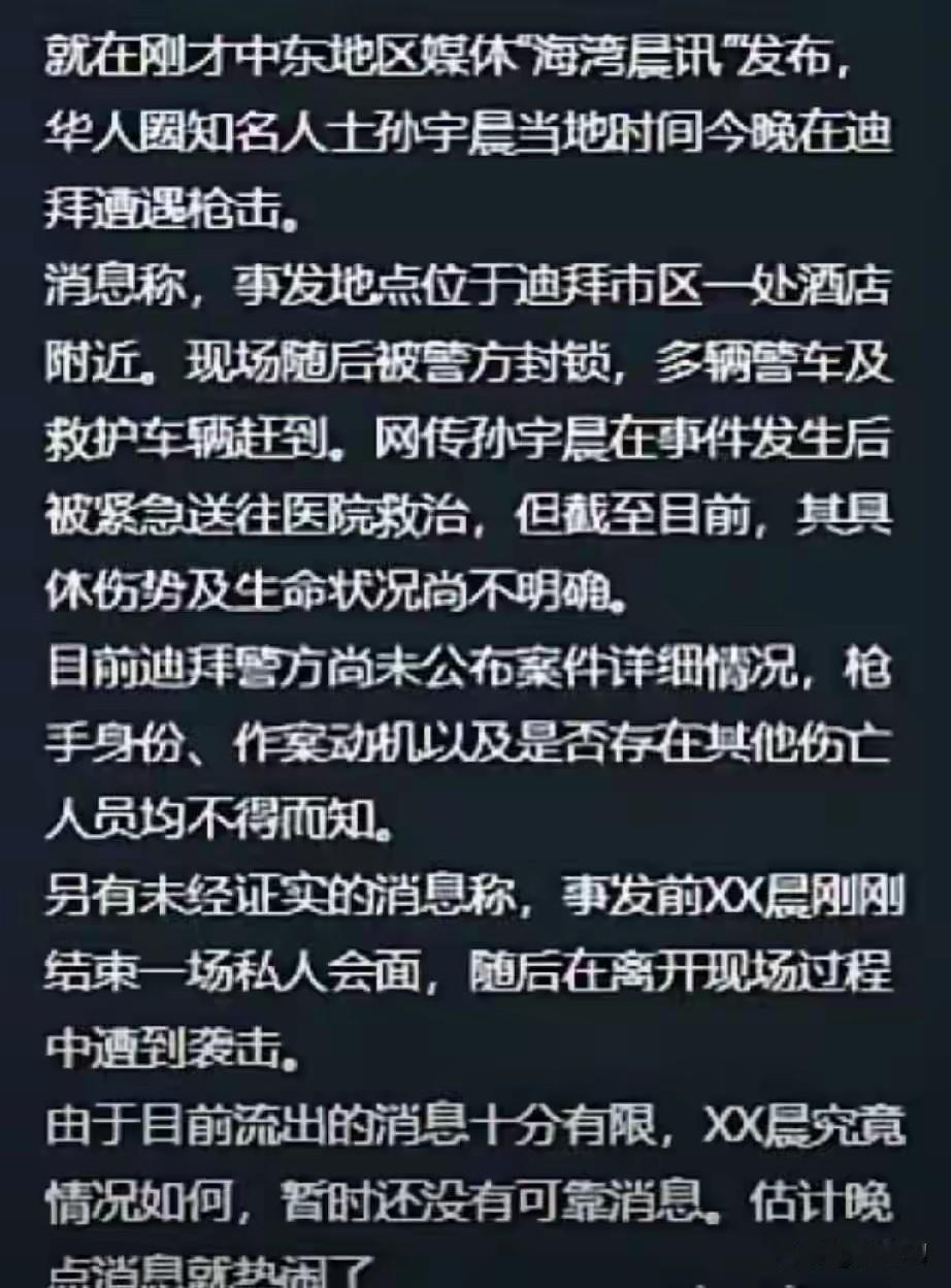 炒币是高危行业，“孙宇晨在迪拜遇袭”，其实是一条已经被证伪的假新闻，～
币圈的钱