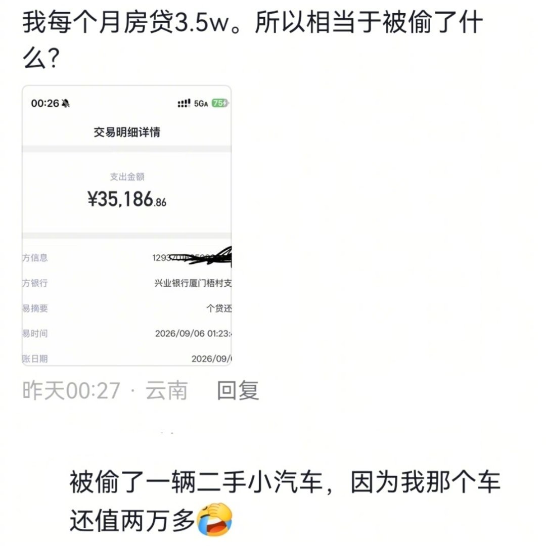 每个月房贷三四千有多恐怖[哆啦A梦吃惊] ​​​