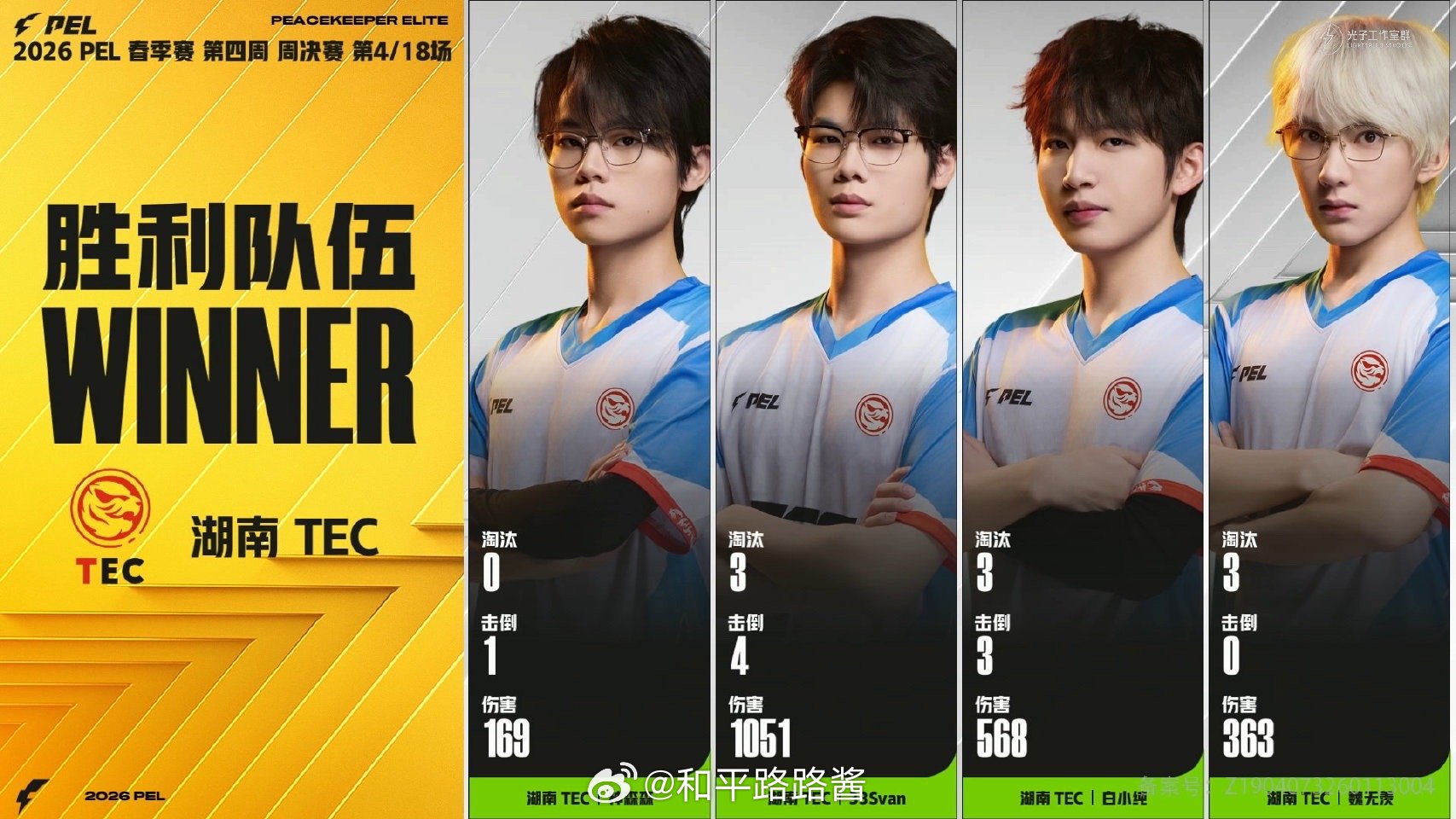 【2026 PEL 春季赛】Week4 Day2 第四场 TEC海岛满编吃鸡PE