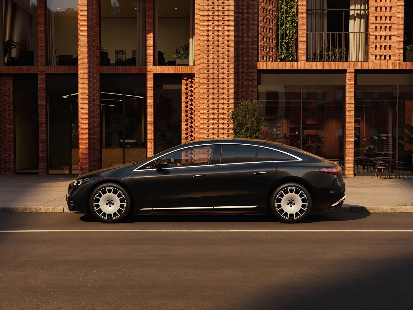 新车 奔驰EQS打补丁了，在纯电S级上市之前的空窗期，再挺一下，最核心的变化就是