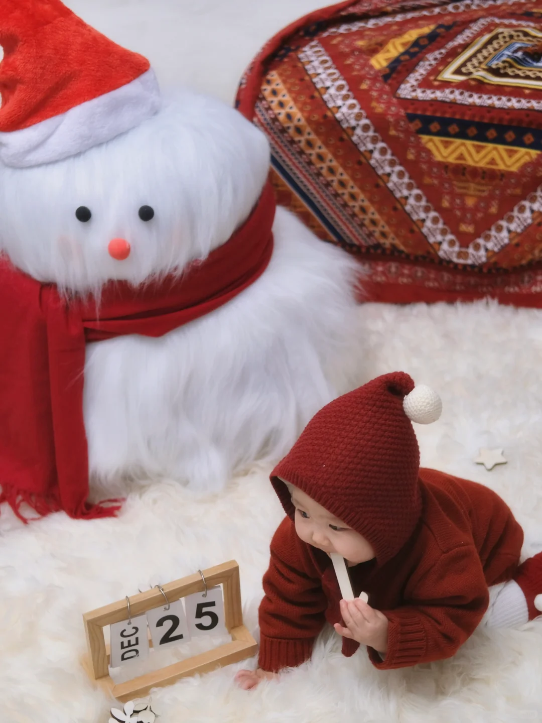 只需50r‼️就可以自制雪人拍居家圣诞照片啦
