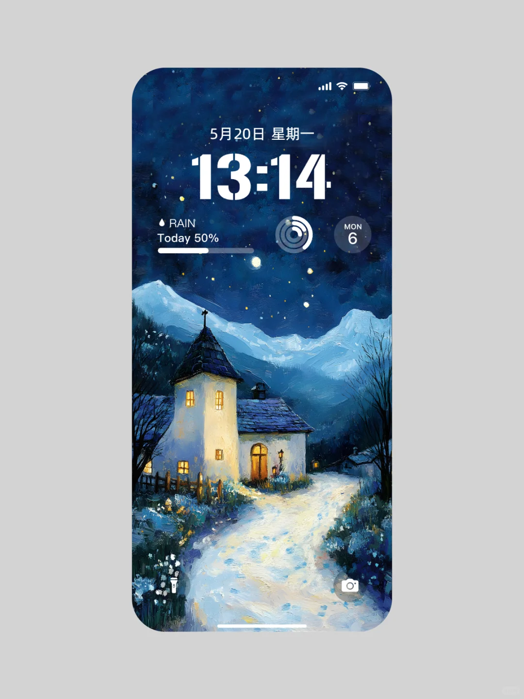 153｜星空下的小镇丨手机壁纸