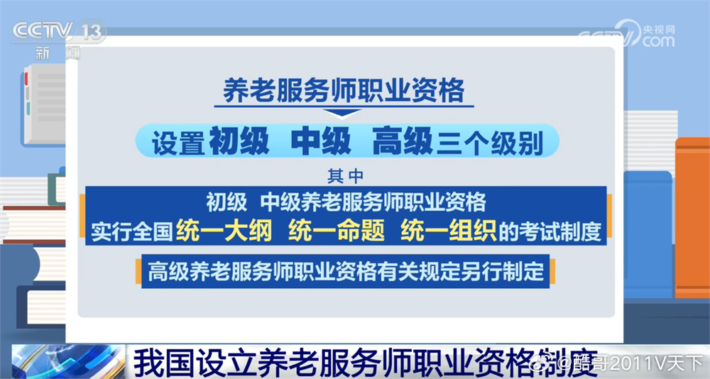 微博知名博主 26日，民政部和人力资源社会保障部联合公布《养老服务师职业资格制度