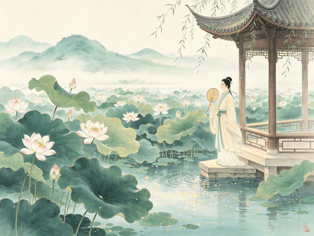 小暑
昨天，小暑至，盛夏始。风渐燥热，蝉鸣此起彼伏，日光灼灼洒满街巷。荷塘碧叶翻