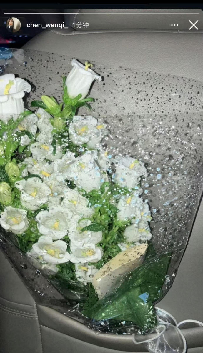 文淇发了粉丝送的花 文淇拍的花是粉丝送的好真诚的一个小女孩，呜呜呜文淇你别太宠粉