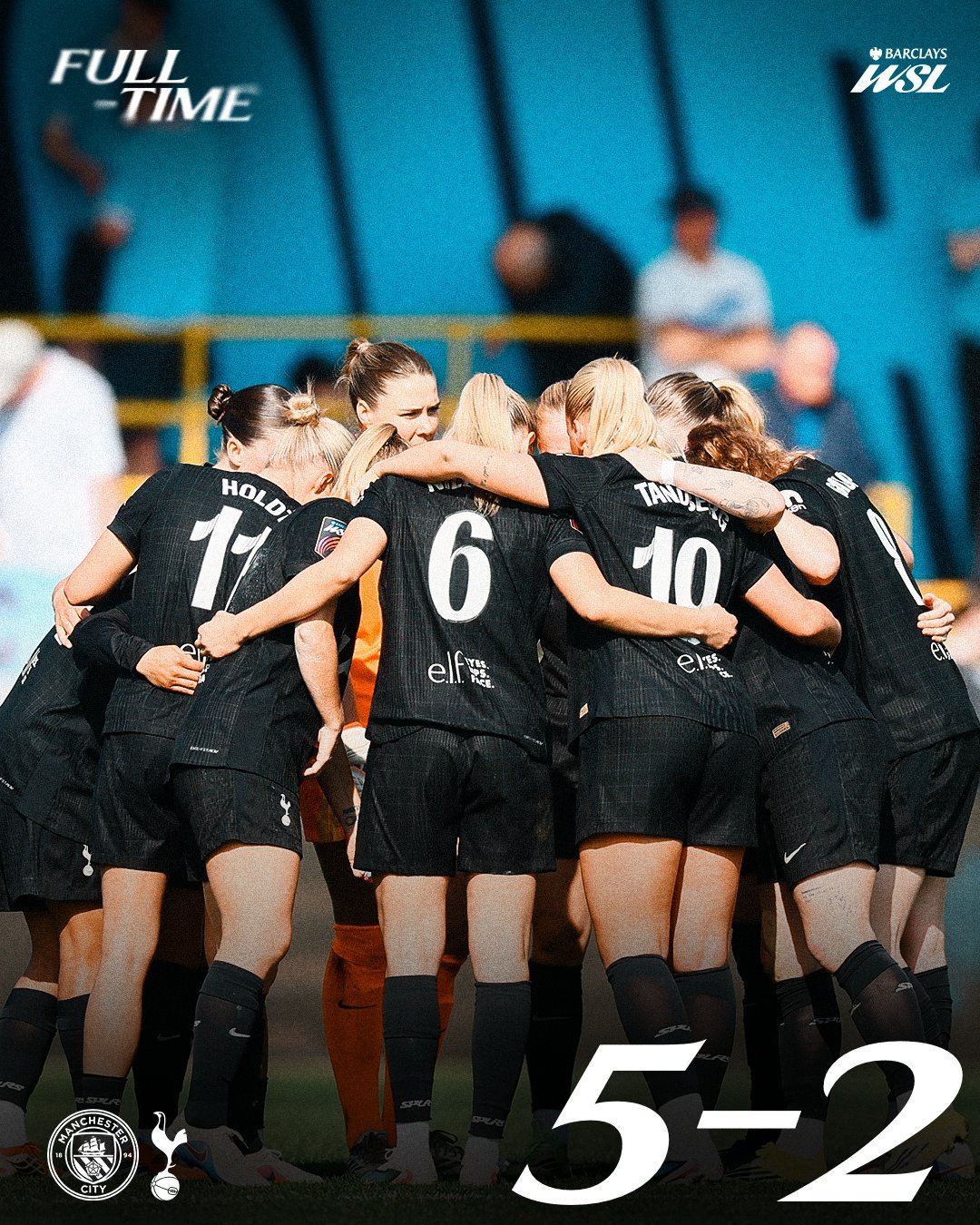 热刺女足再次大比分输给领头羊曼城女足，霍尔特、英格兰上下半场各打进一球。古贺塔子