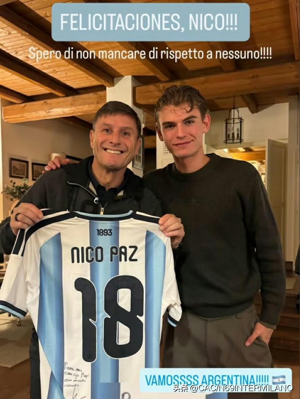 恭喜你，尼科！冲呀阿根廷！
希望我没有冒犯到任何人🇦🇷

萨队妻子
祝贺尼科