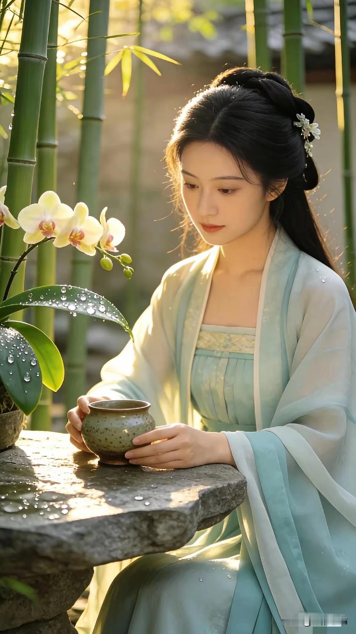 上联：院有竹兰堪作友
下联：山上松柏可为兄