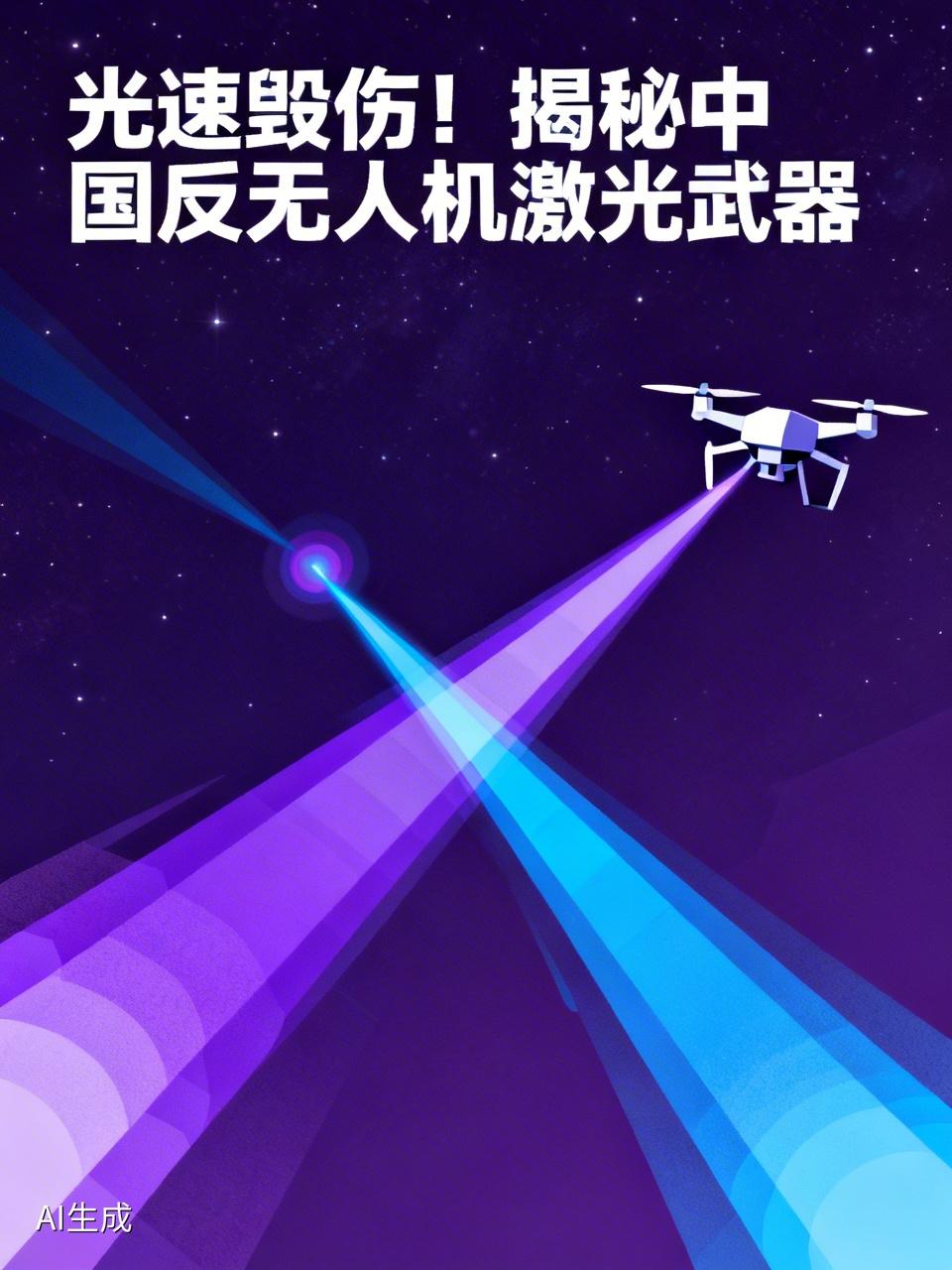 中国反无人机激光武器那可真是光速毁伤的神器！它能在极短时间内对无人机造成毁灭性打