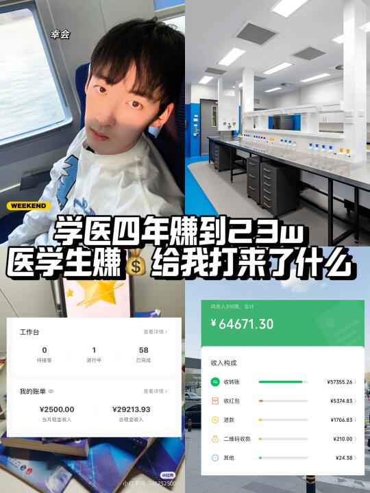 学医四年赚到23w！医学生赚💰给我带来了什么