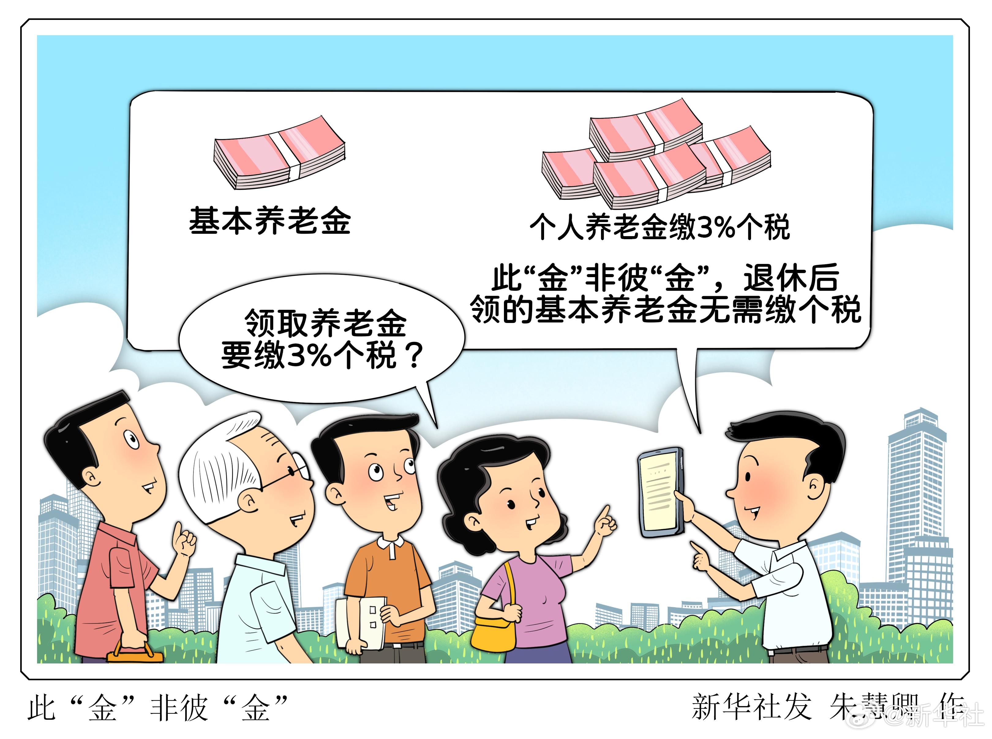 【民生直通车|领取养老金要缴3%个税？这三个问题需弄清】#退休后领取基本养老金无