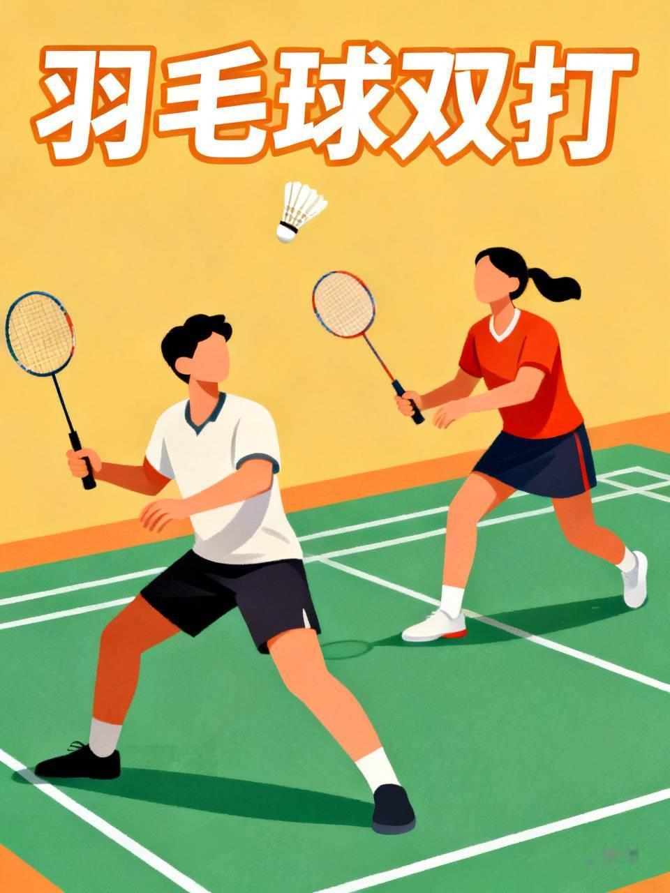 羽毛球玩单打的和玩双打是真打不到一块儿去的[我想静静]。今天在球馆，过来一旁观的
