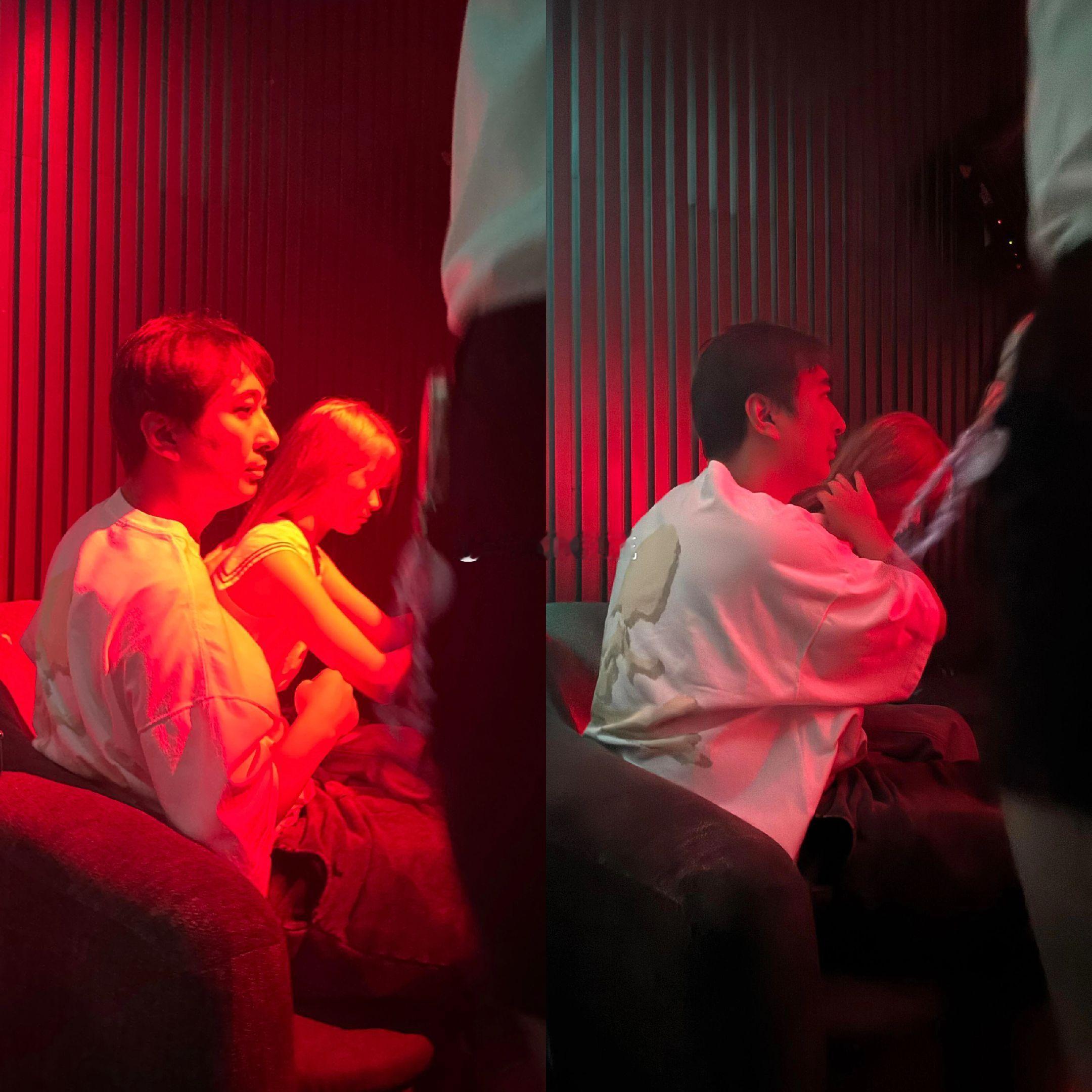 日本夜店偶遇王校长。网友透露，走到DJ前面，一抬头就看到了王思聪，身材坐着多位美