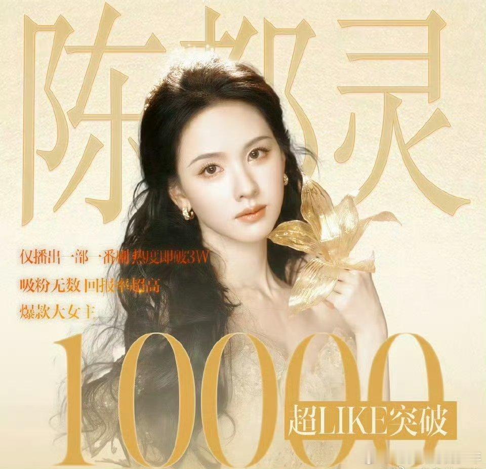 陈都灵超like破万了！嘟嘟有效播剧狂吸粉[爱慕][爱慕] ​​​
