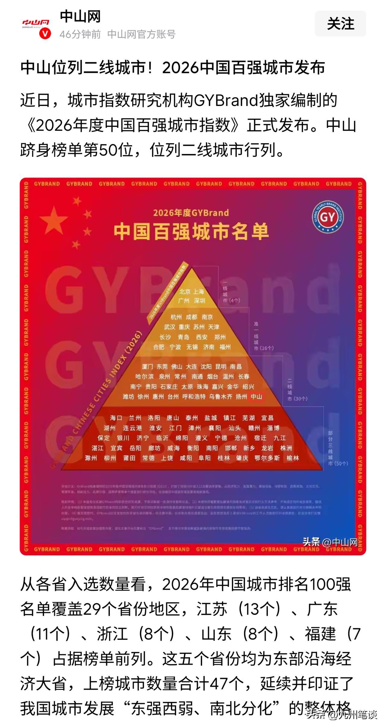 高调重返二线城市！广东中山在经历短短一年三线城市的蛰伏后，终于一跃而起，重入二线