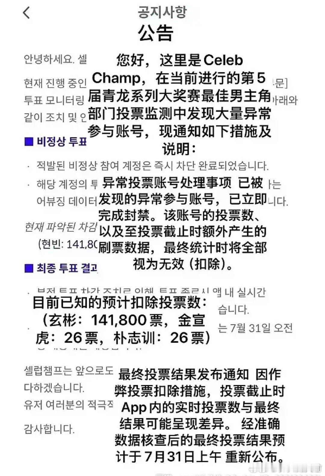玄彬青龙奖14万票作假被清空？ 那有点尴尬啊 