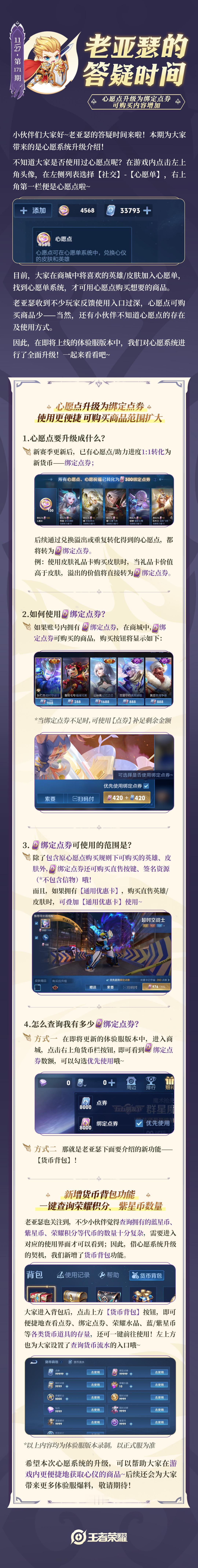 心愿系统升级，心愿点变为绑定点券[思考]除了原本心愿点可购范围外，新增了按键和签