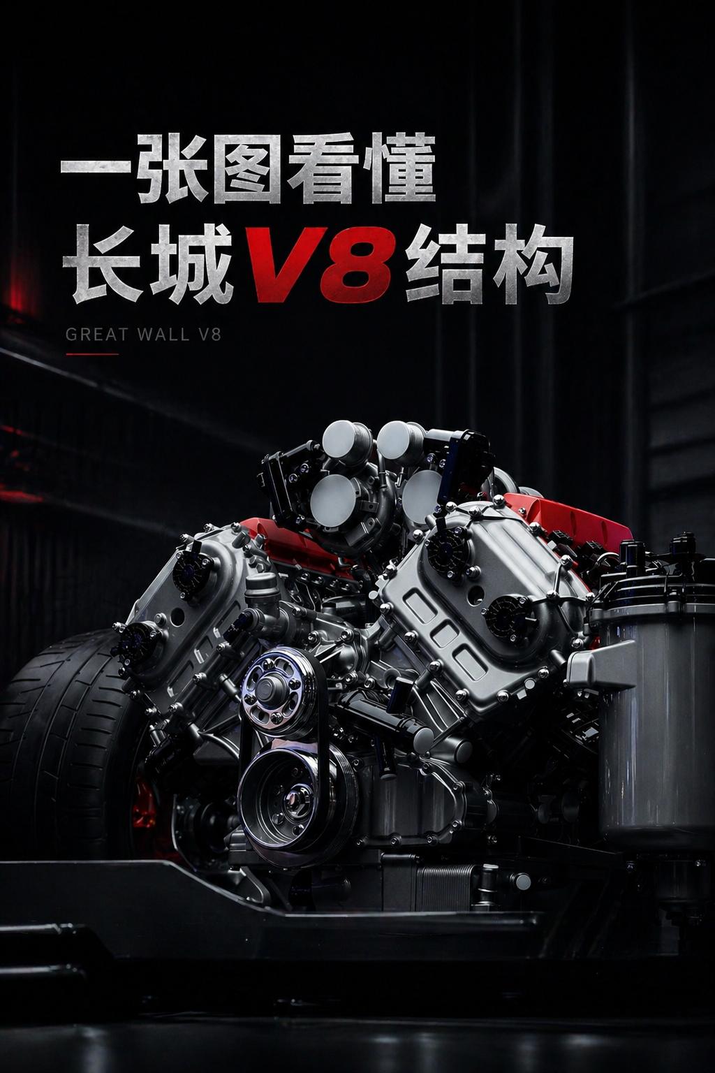一张图带你看清楚长城V8 4.0tt.