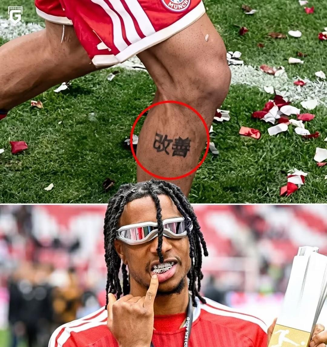奥利塞小腿上纹了两个汉字：改善，大家猜是什么意思？我觉得有三种可能：
1、改善伙