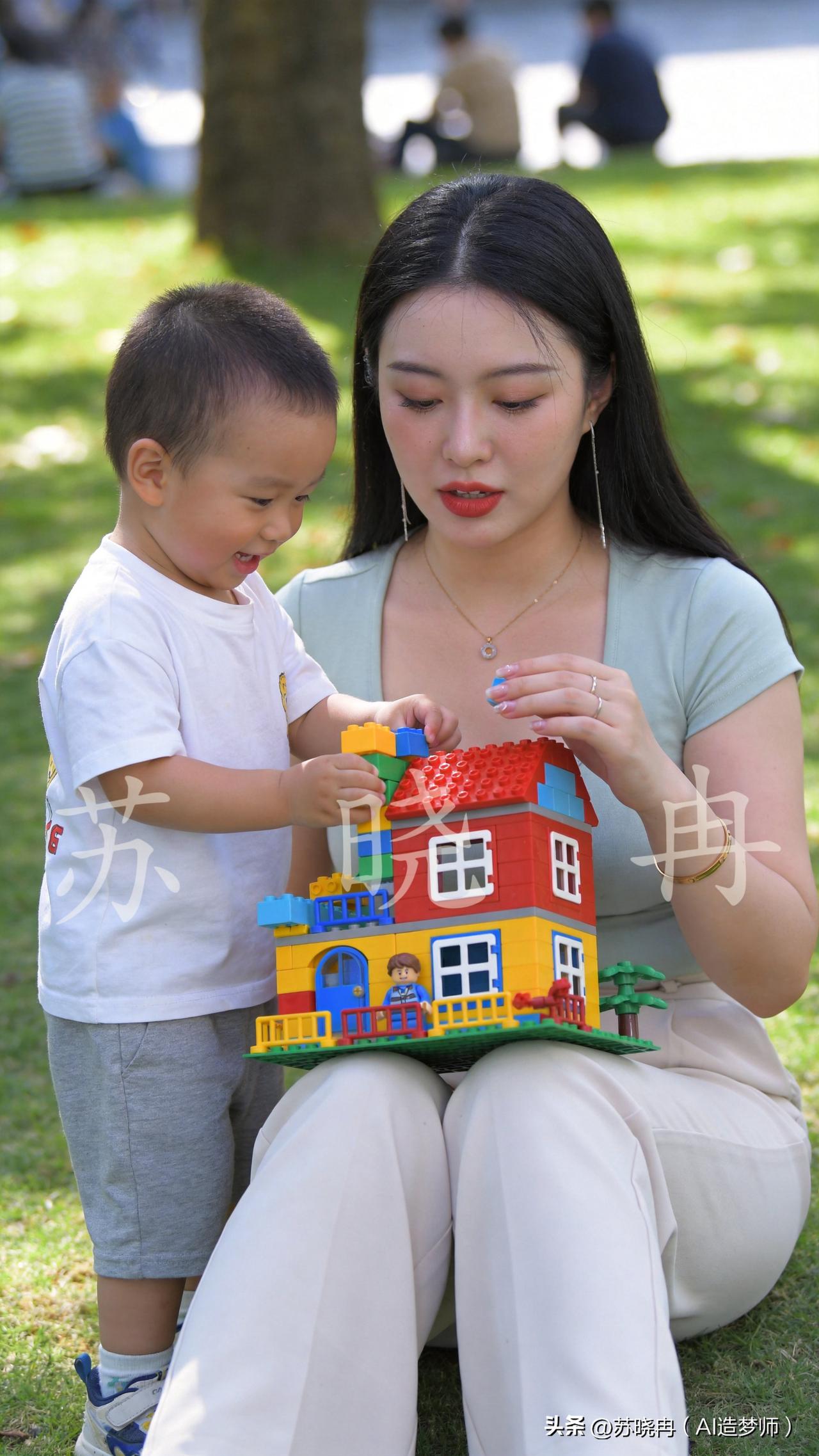 “妈妈！这就是我们的新家啦！以后我们就住在这里，天天玩，再也不用上学上班啦！”