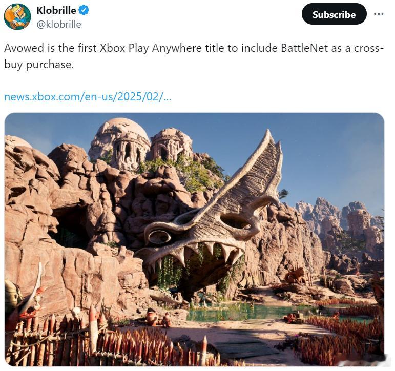 Xbox  Avowed成为首款包括战网平台在内的Xbox Play Anywh