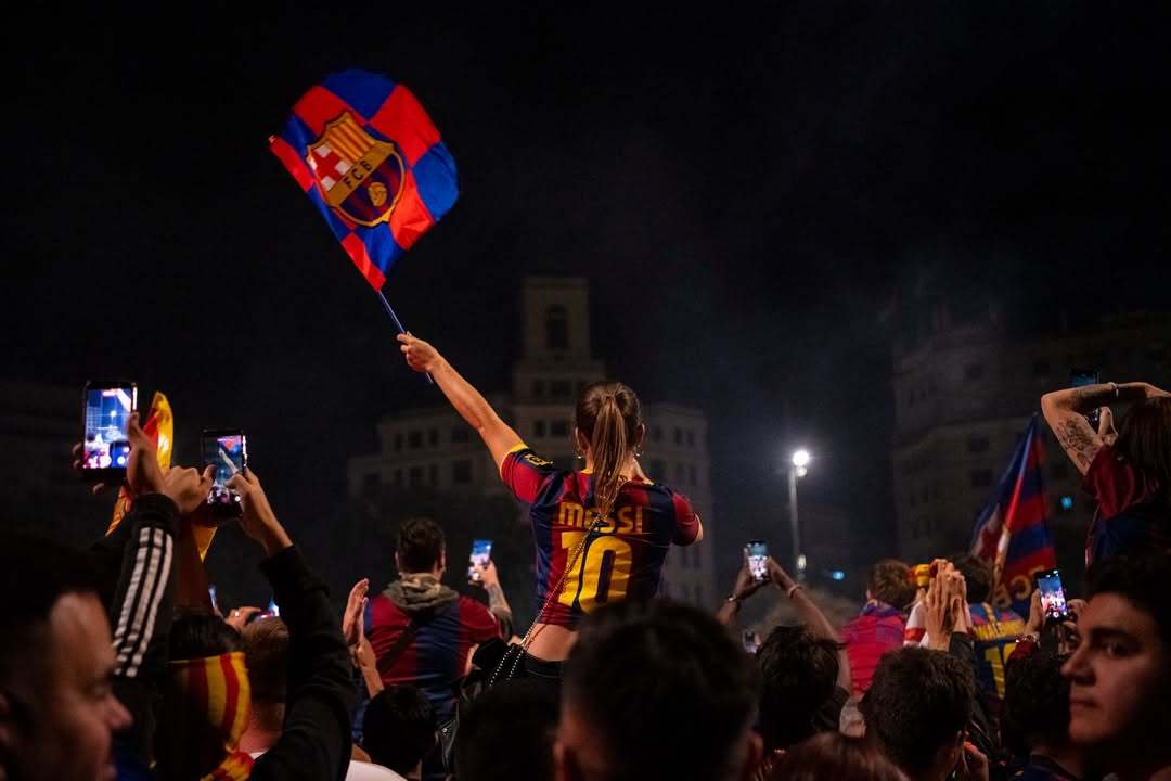 巴萨夺冠游行😍 Barça & Barcelona 💙❤️ 