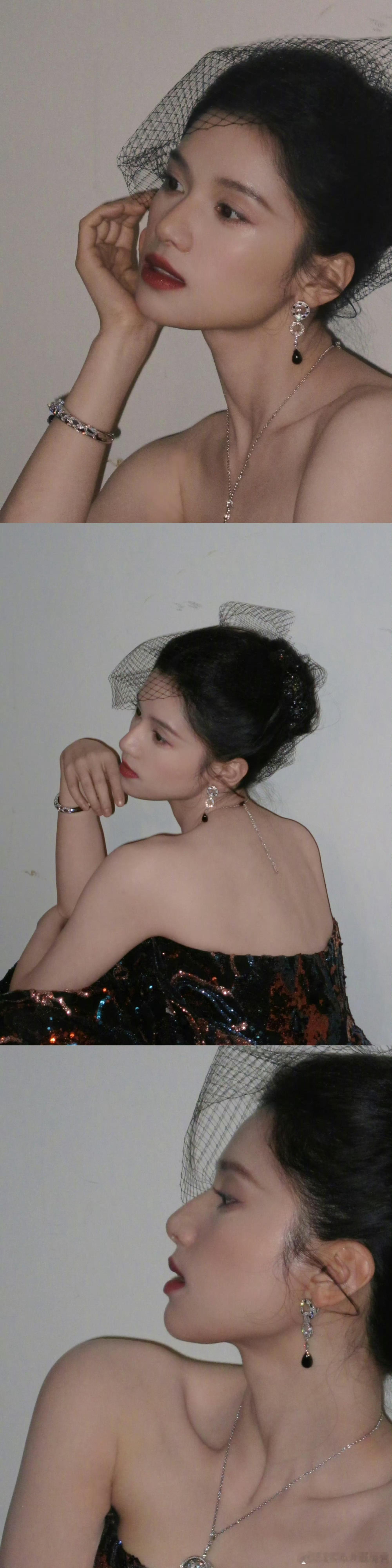 揭秘女明星发型背后的秘密！张婧仪的优雅盘发原来暗藏这么多发卡，卸下头发随手一抓依