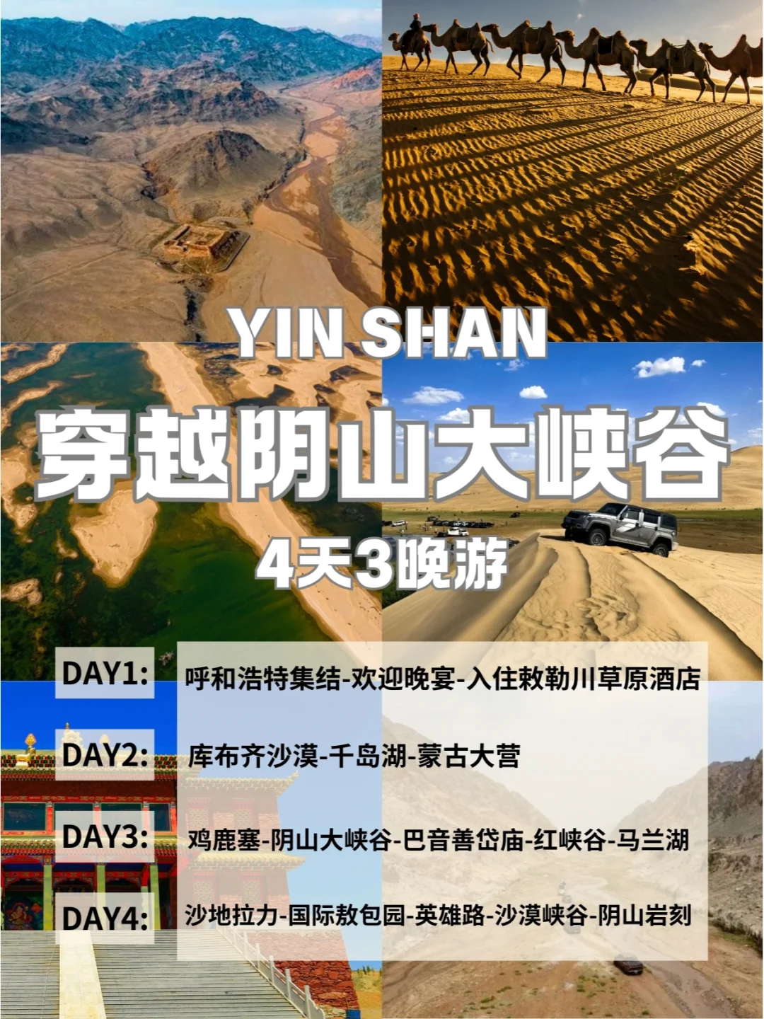 内蒙古荒野之旅|穿越阴山+库布齐沙漠❗❗