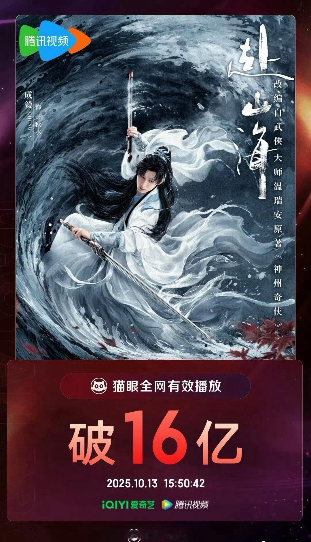 赴山海播放量破16亿《赴山海》全网有效播放量突破16亿，集均有效播放量破4000