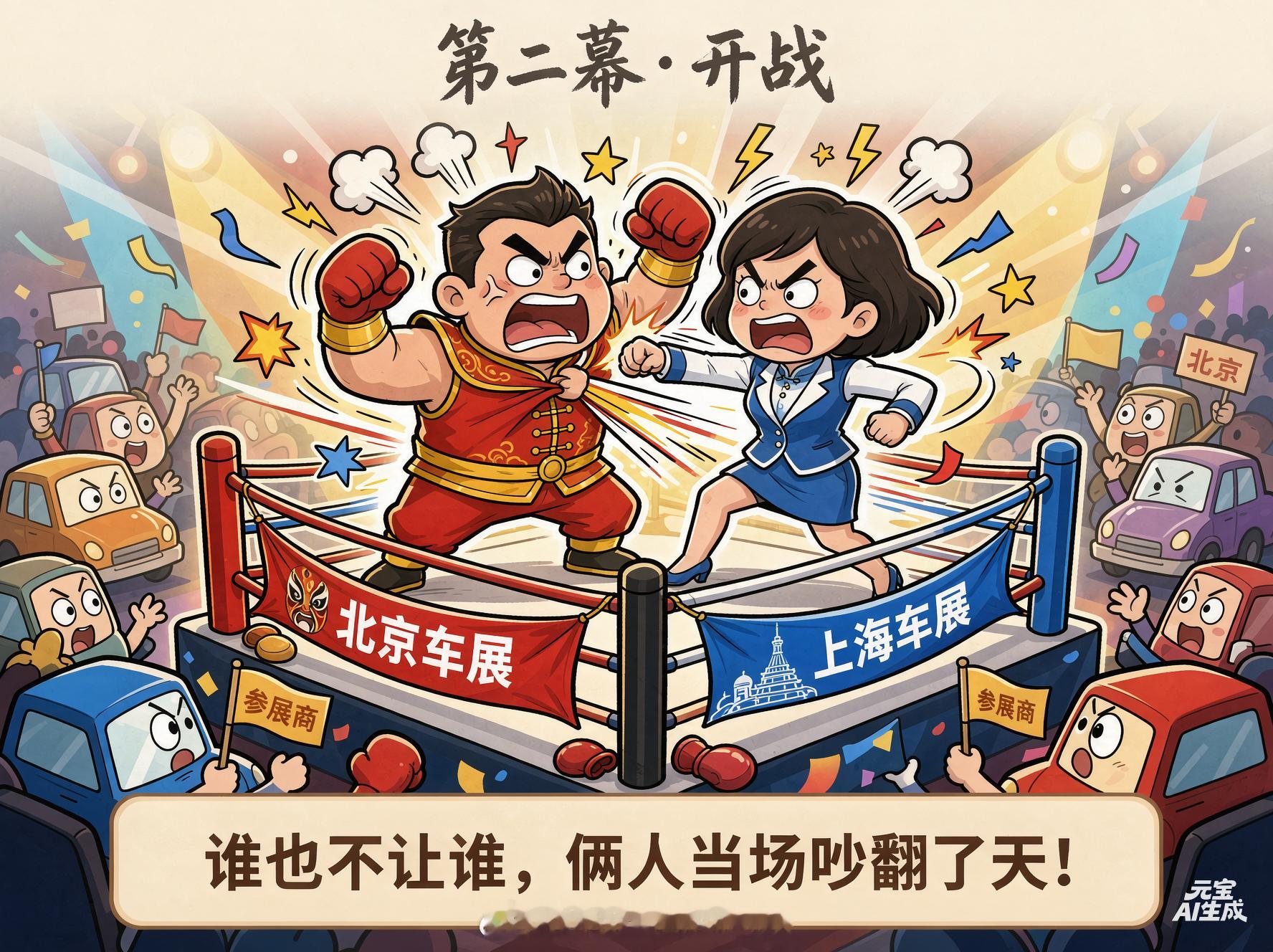 北京上海车展和解了 北京3月办，定位专题展，就是搞搞智能座舱、技术探讨类的，上海